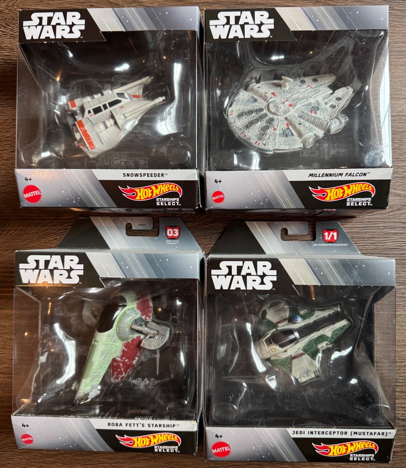 Hot Wheels Star Wars Starships Select Lot of 4 Brand New