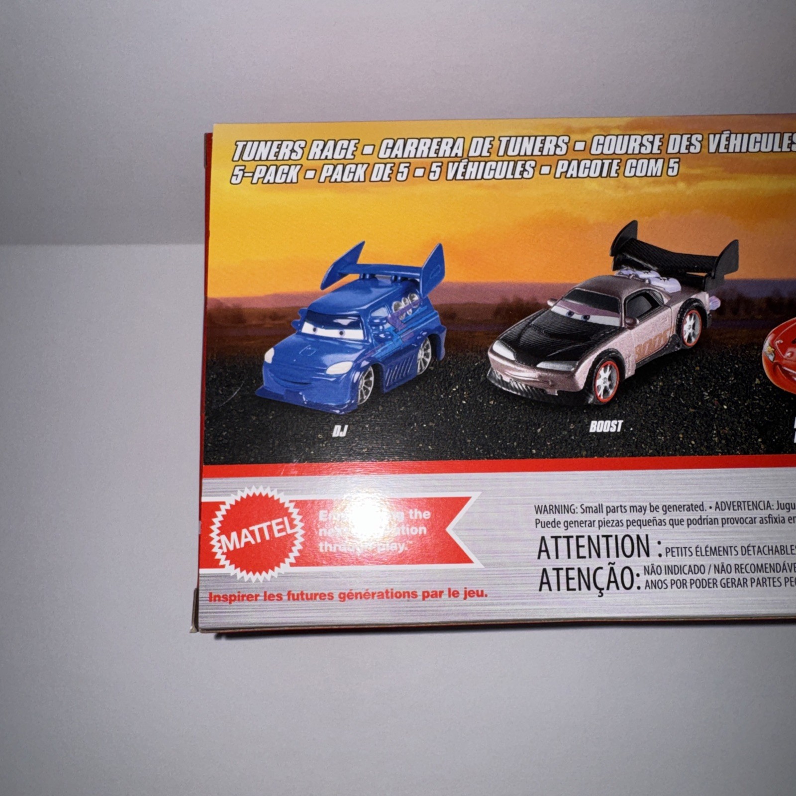 Disney Pixar Cars Tuners Race 5 Pack W/ DJ, Boost, Lt McQueen, Wingo & Snotrod