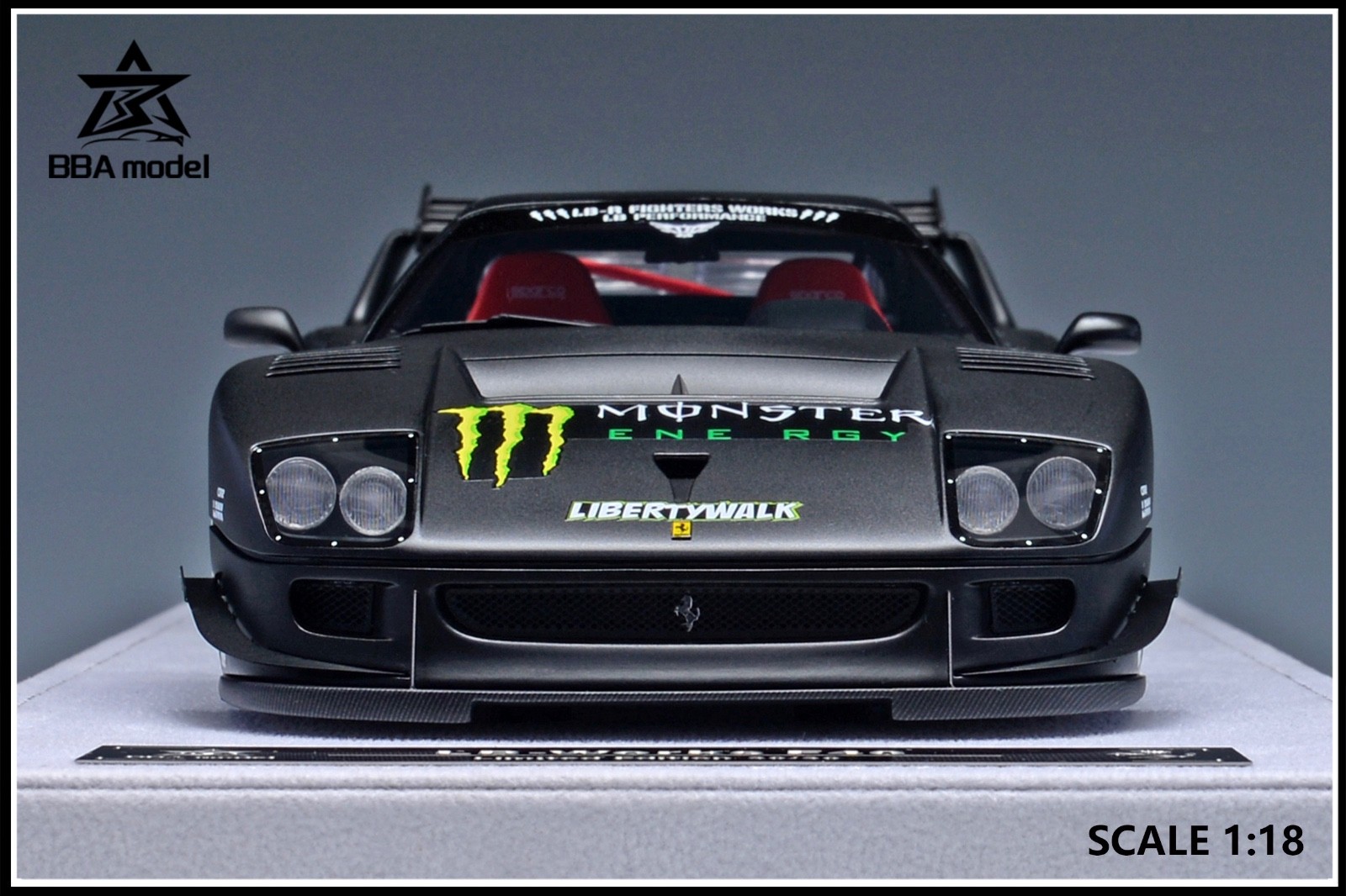 Ferrari F40 LBWK (MONSTER Energy Decals) [BBA Model] 1/18 scale