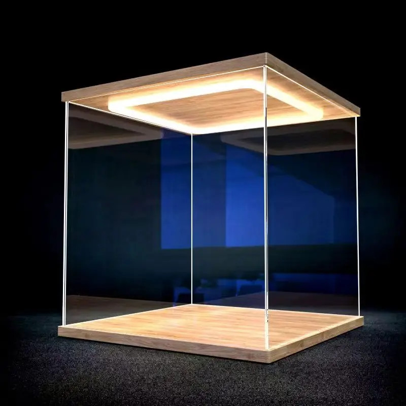 DIY Diorama Acrylic Display Case Ring LED Lighting for Action Figure Car Models