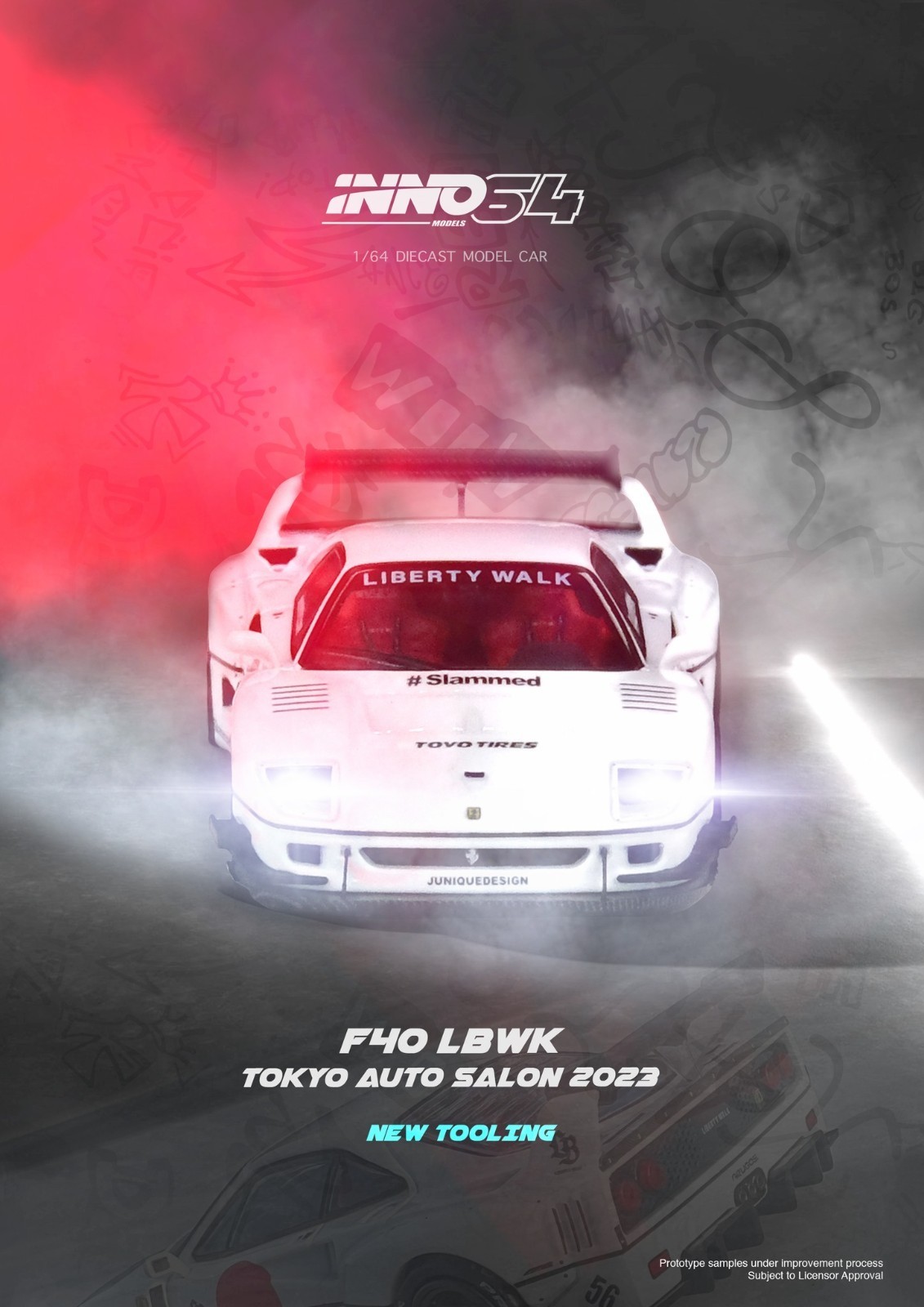 INNO64 2023 Tokyo Auto Salon Exclusive: LBWK FERRARI F40 #IN64-LBWKF40-TAS23