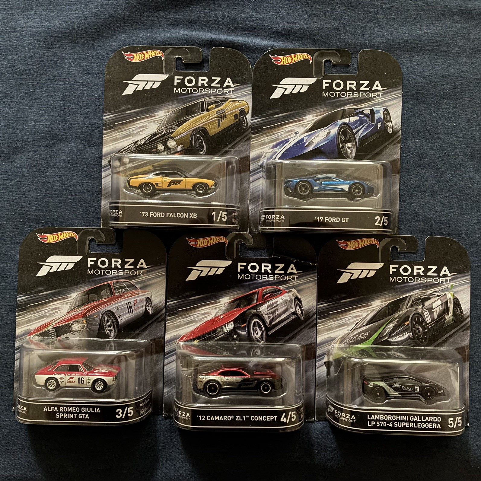 Hot Wheels 2016 Forza Motorsport Complete 5 Car Set