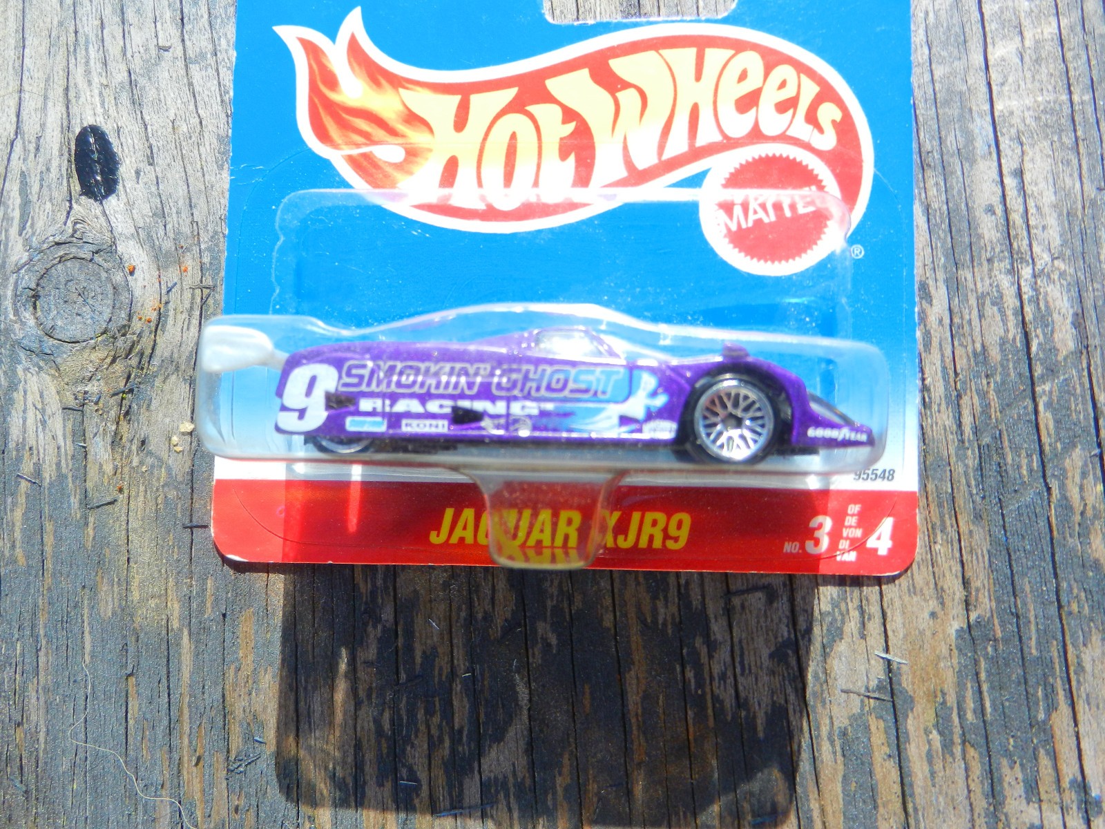 Hot Wheels 1996 Jaguar XJR9 “Smokin Ghost Racing” International Card – VERY RARE