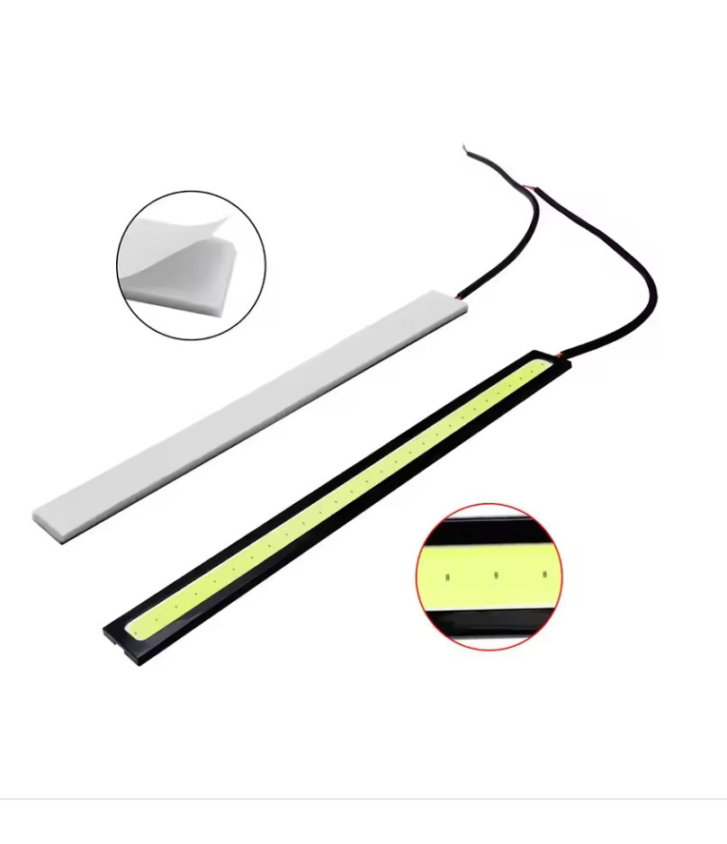 TWO LIGHT STRIP 7” COLOR SUPER BRIGHT WHITE 12V 1:18 SCALE DIORAMA MINIATURE