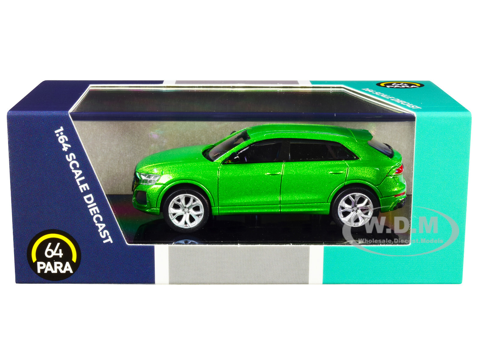 AUDI RS Q8 JAVA GREEN METALLIC 1/64 DIECAST MODEL CAR BY PARAGON PA-55171