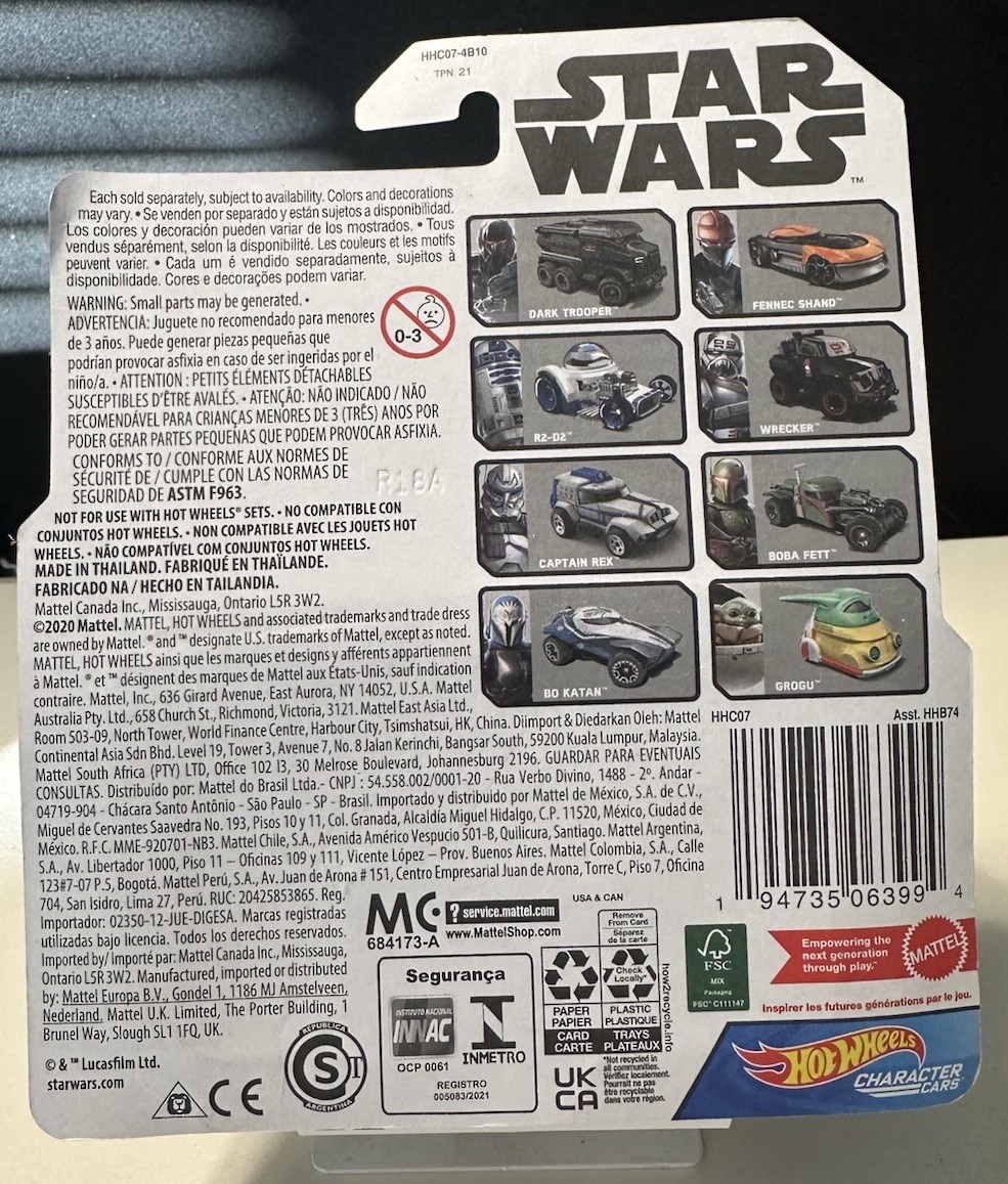 Star Wars R2-D2 Hot Wheels Character Car Disney Die-Cast Mattel Brand New 2020
