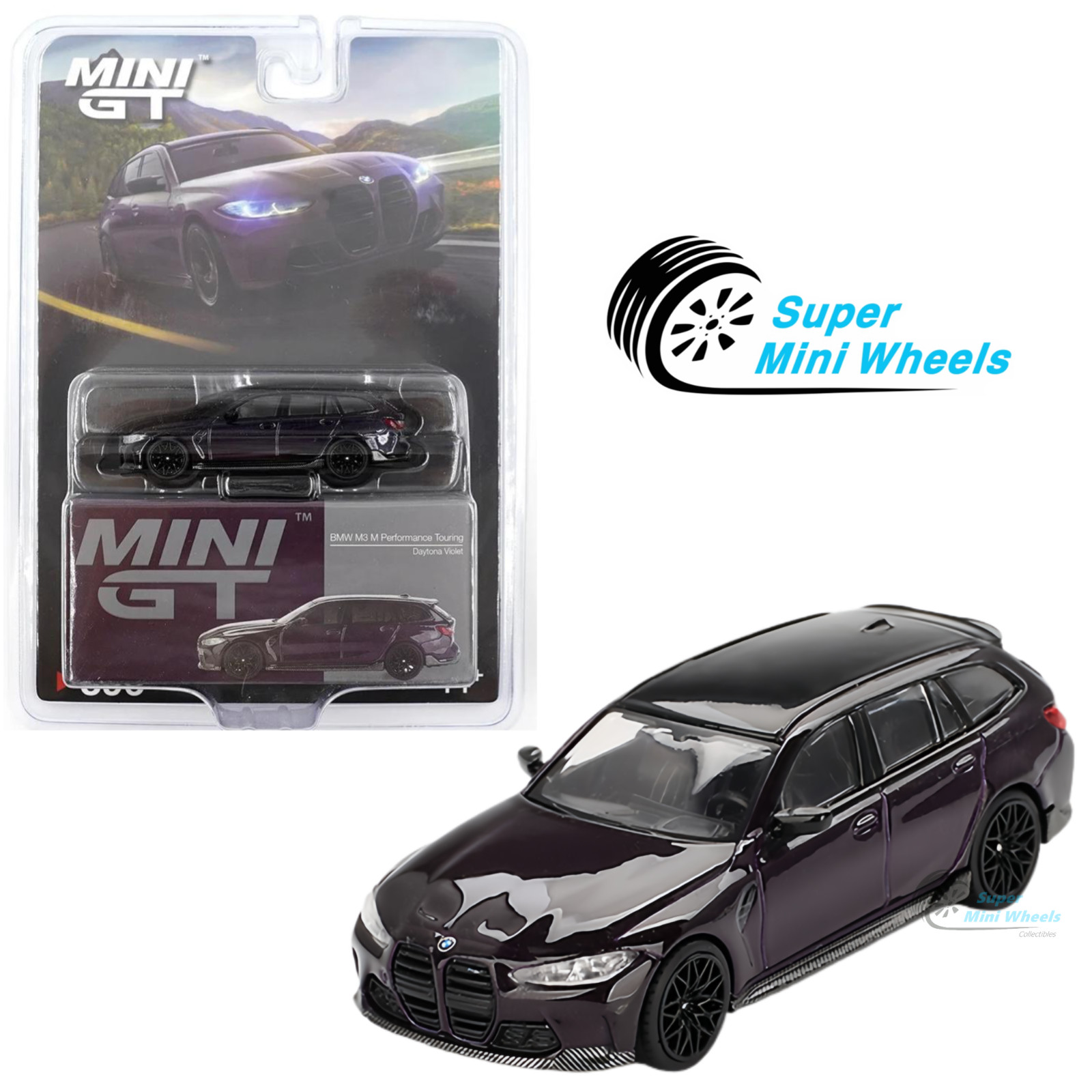 Mini GT 1:64 BMW M3 M Performance Touring Daytona Violet #896