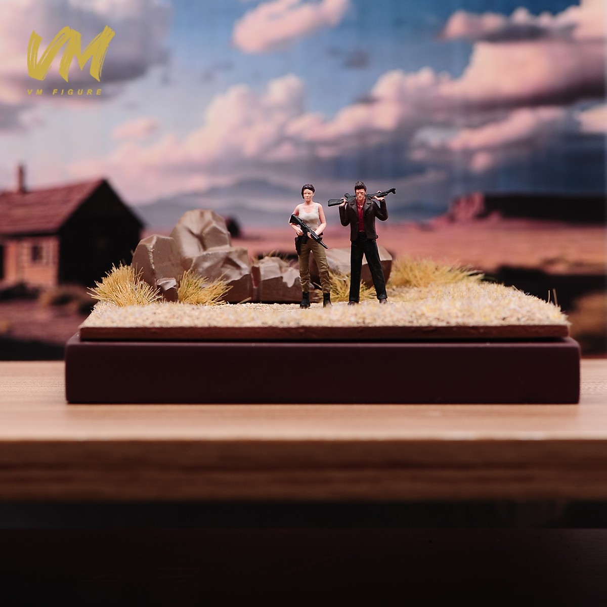 1/64 Resin Desert Diorama Display Base Square Scenery Platform for Car Figures