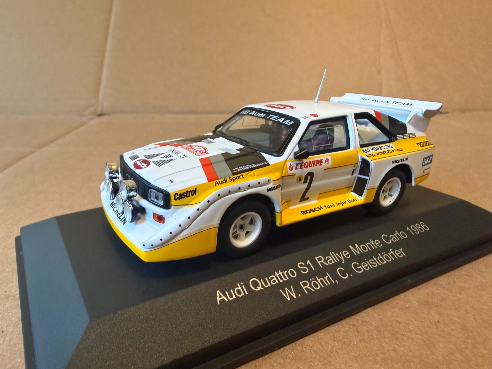 Audi Quattro Sport E2 Night Version #2 4th Rallye Monte Carlo 1986 Röhrl, 1/43
