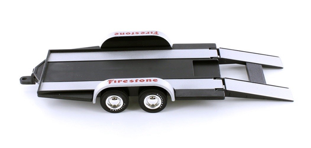SHOWCASTS CAR TRAILER FIRESTONE 1:24 SCALE