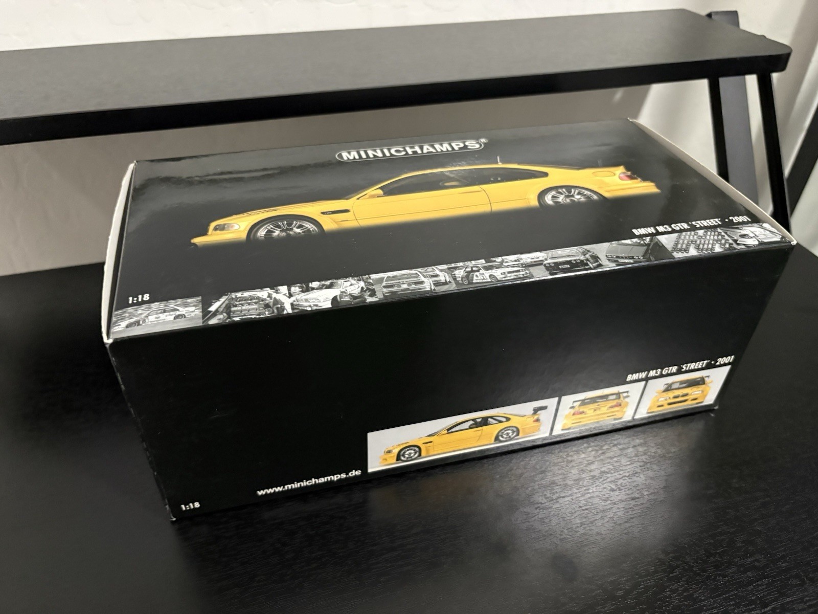 1:18 Minichamps BMW E46 M3 GTR Street 2001 – Yellow