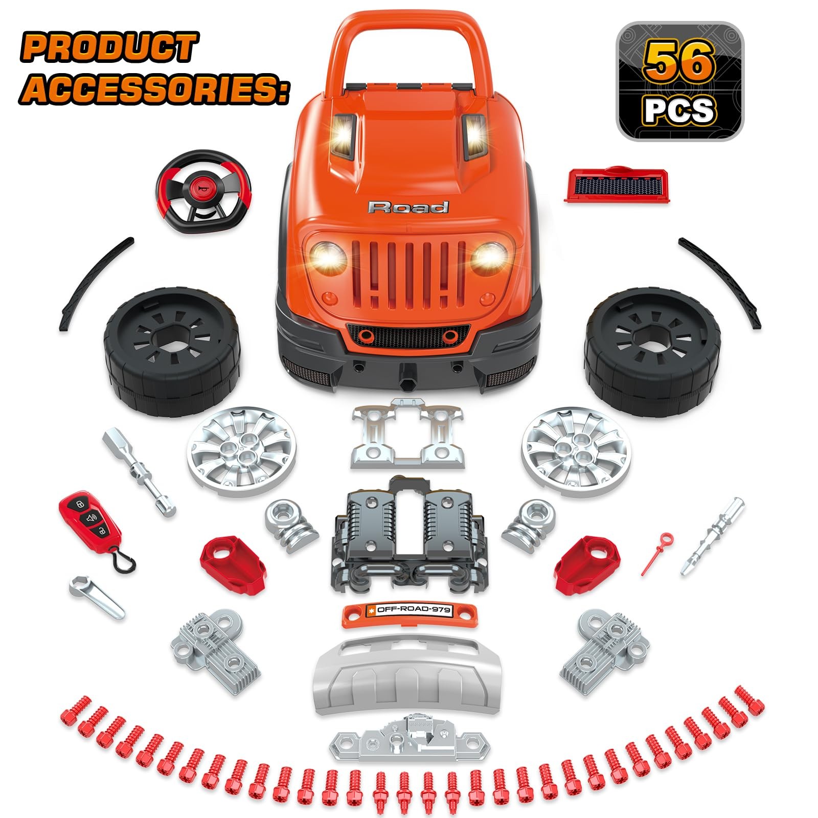 SpringFlower Toys Gifts for 3 4 5 6 7 8 Years Old Boys, Large Truck Engine T…