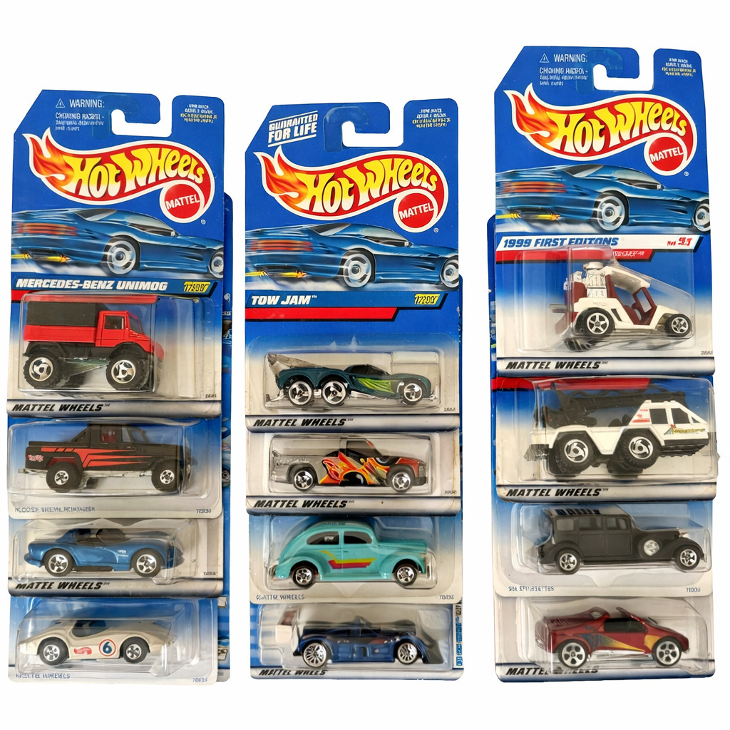 Hot Wheels Mainline 90’s & 00’s NIP 12 Lot Vintage Collectible Cars Variety Pack