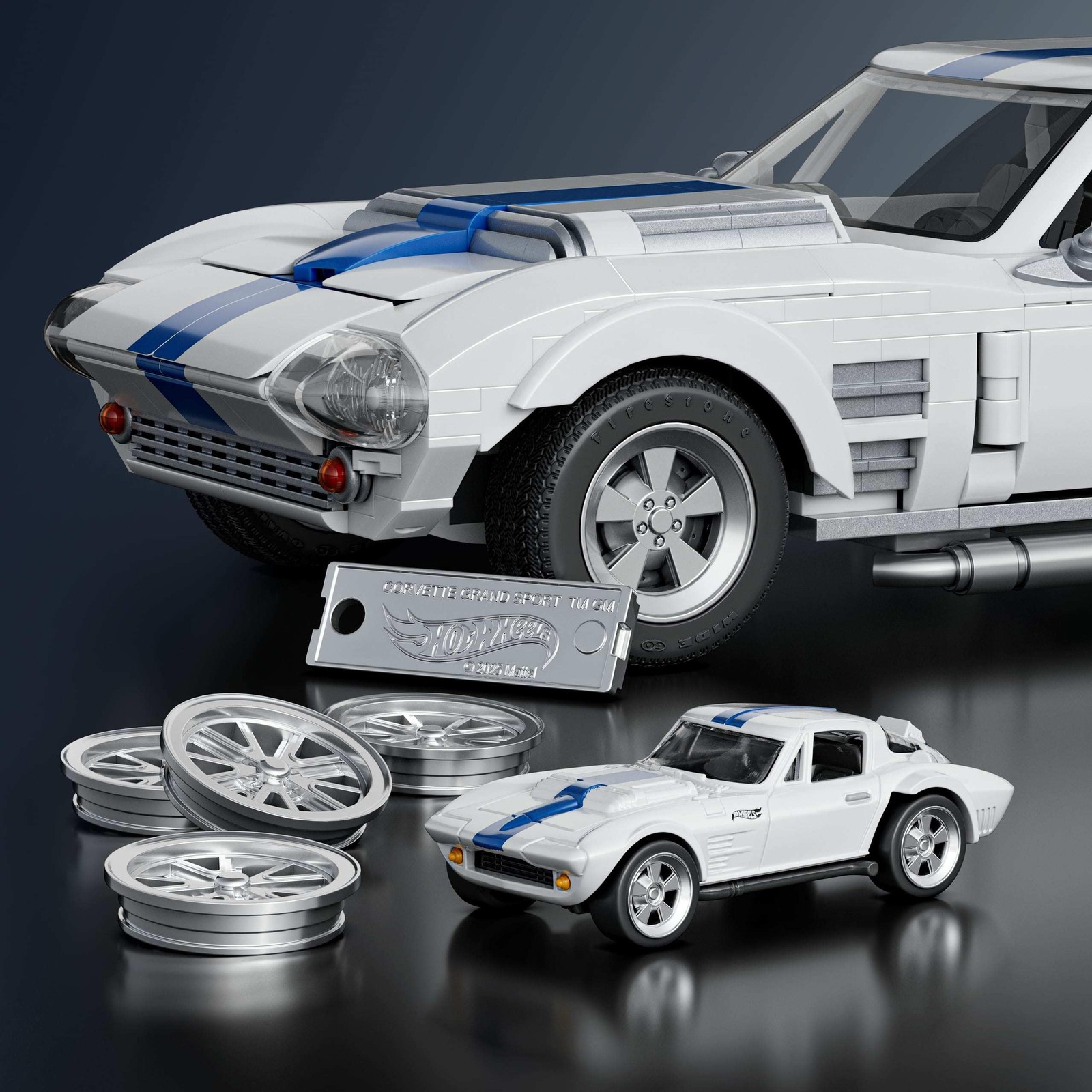 Hot Wheels Elite Corvette Grand Sport Building Set, 918 Pieces, Ages 10+