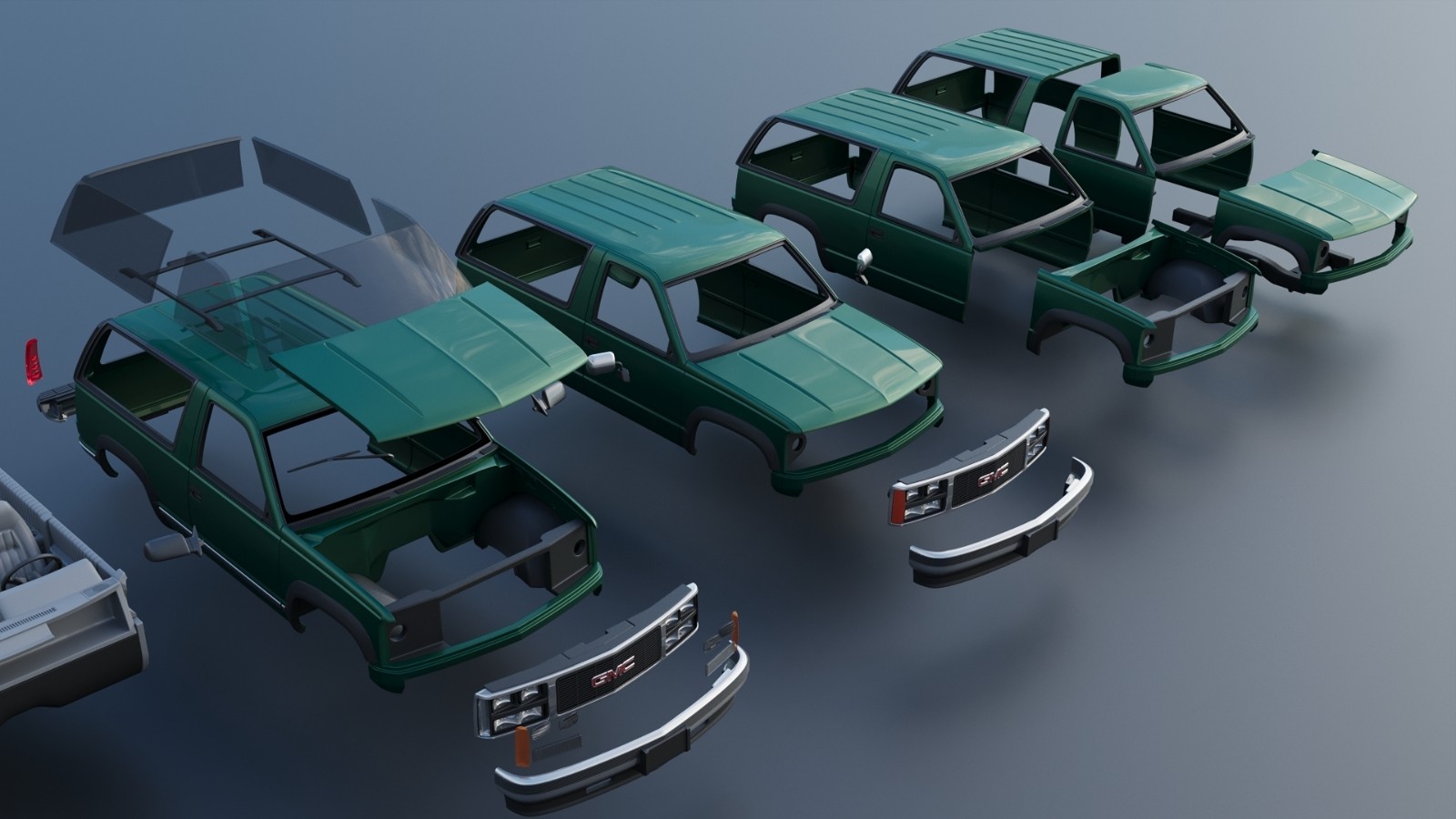 3d printed GMC Yukon 2 Door 1992 model car collectible replica
