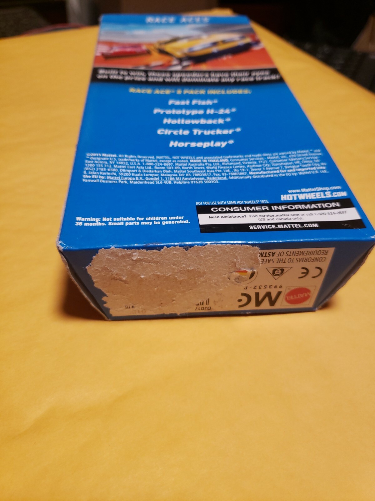 Hot Wheels 2015 Race Aces 5 Pack in unopened package.