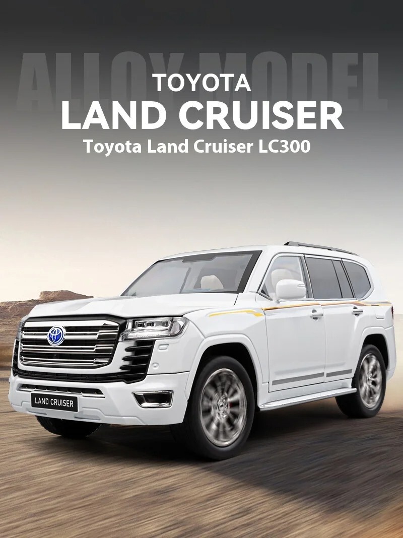 TOYOTA LAND CRUISER LC300 Model car Black 1:18 SUV