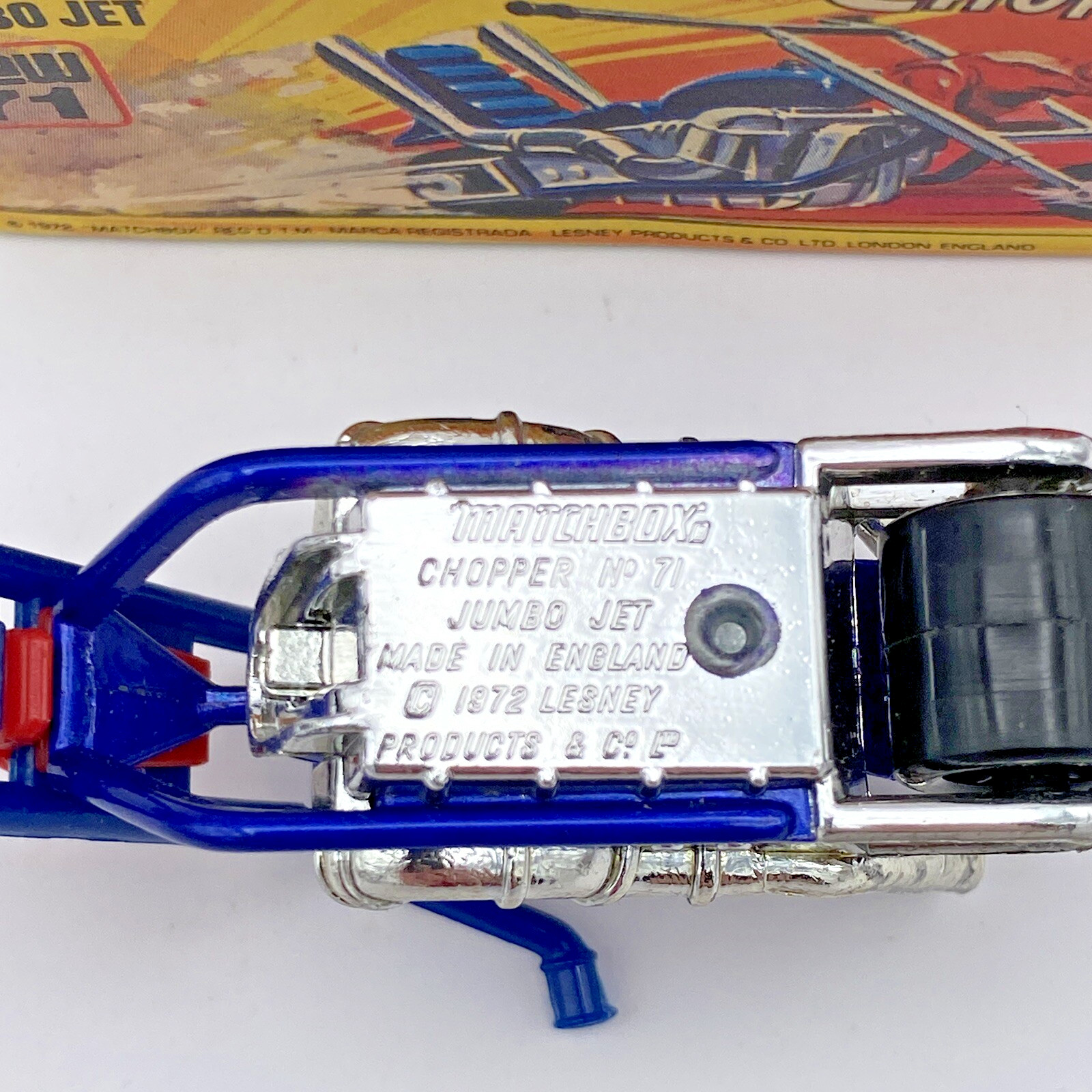 Lesney Matchbox Superfast Chopper Jumbo Set No 71 Blue with Box England 1972