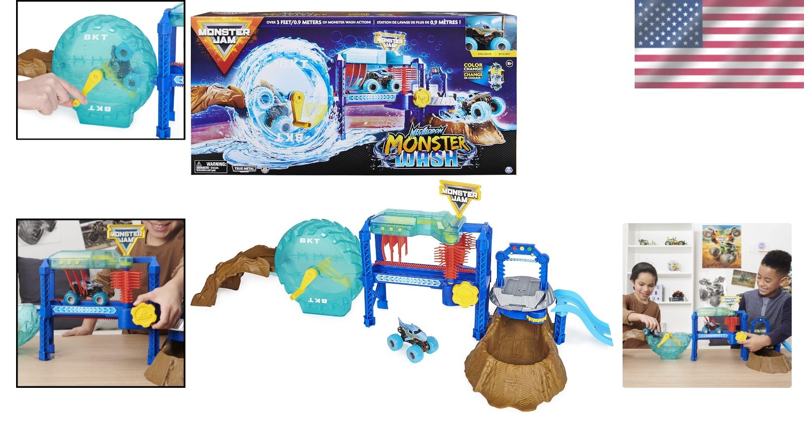 Megalodon Monster Wash: Immersive Color-Changing Water Playset for Children 3+