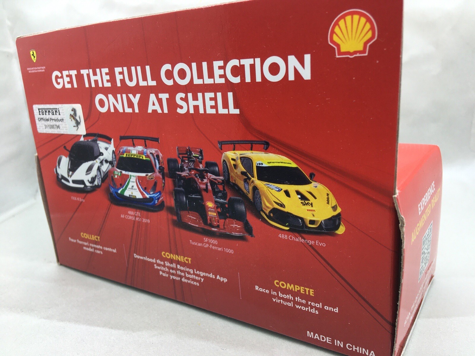 🇺🇦 1:43 Shell Ferrari 488 Challenge EVO Yellow Remote RC Front Lights Shining