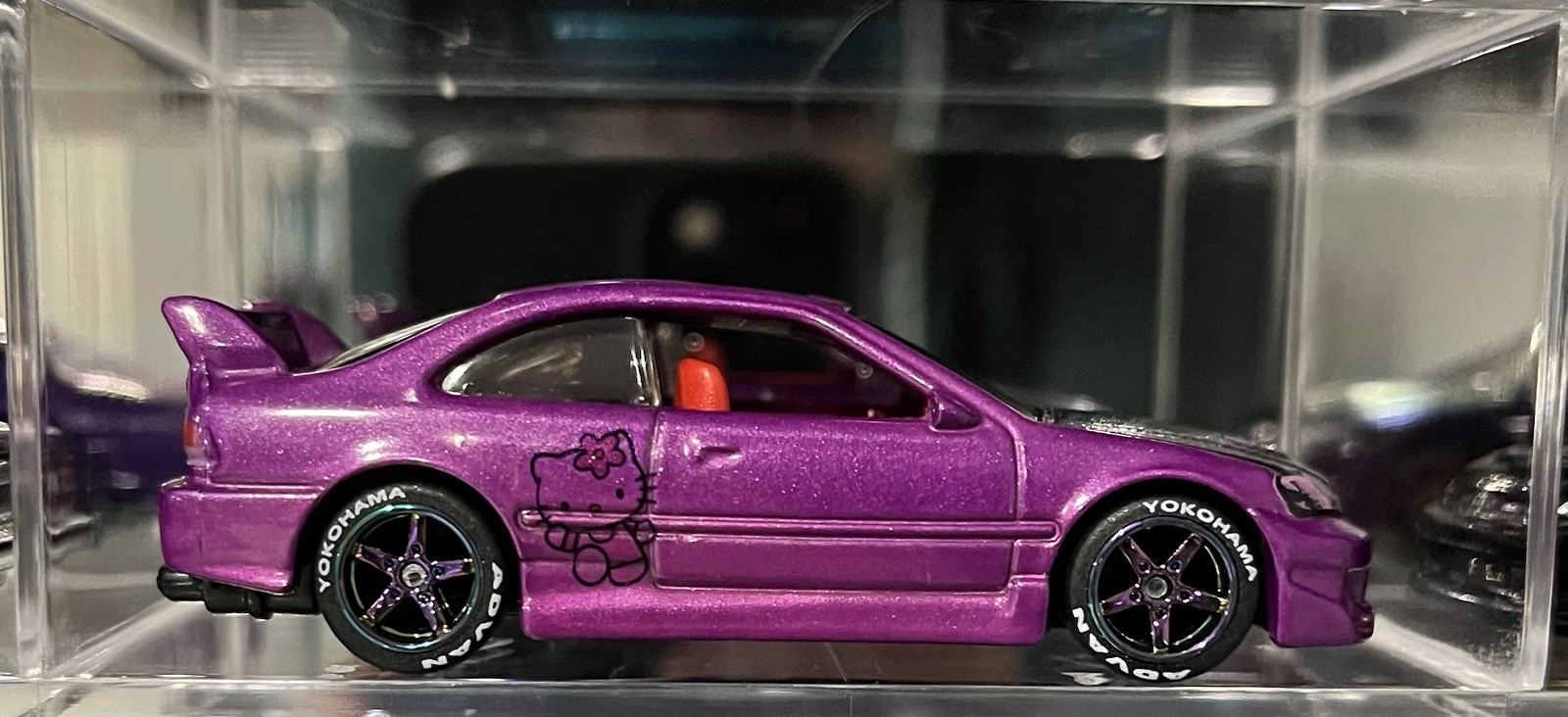 1/64 Wheels & Rubber Tires (10 Sets) Fits Hot Wheels Real Riders Purple Lot