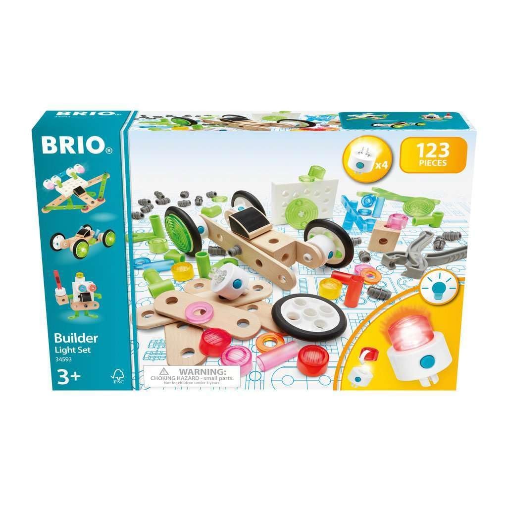 34593 Builder Light Set | Wooden Toy Train Set for Kids Age 3 and Up