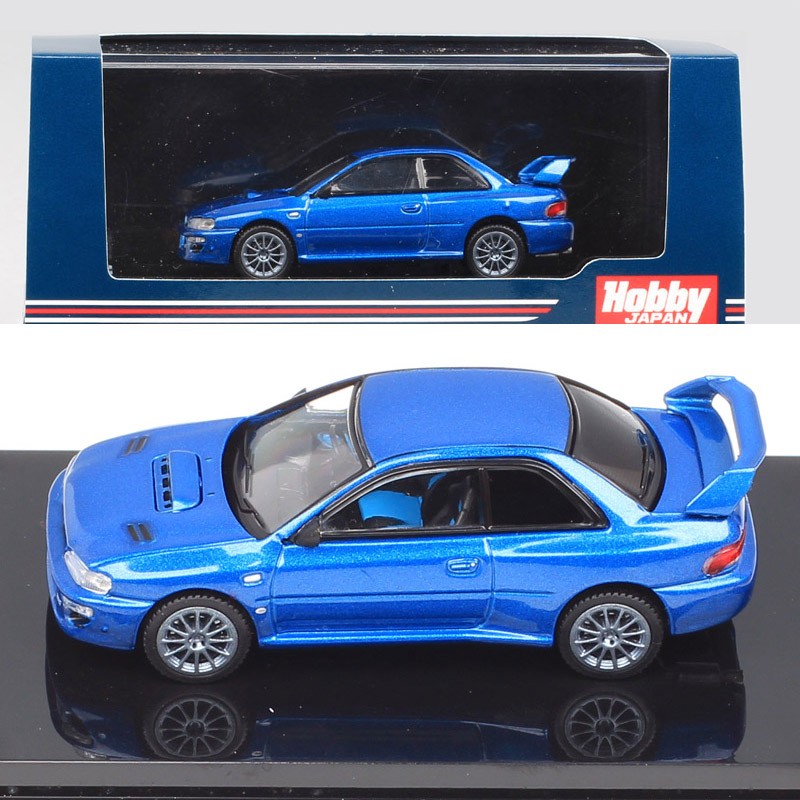 Blue Subaru Impreza 22B STI GC8 1:64 HJ64 Alloy Car Model – European Edition New