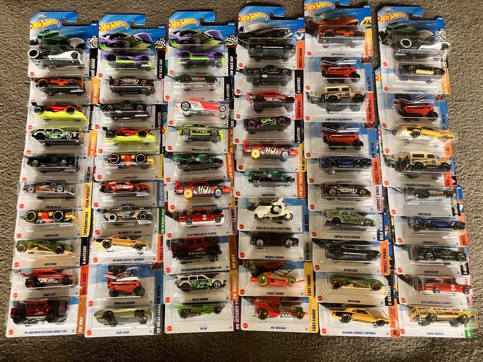 Hot Wheels 2025 Short Card Lot of 60 Various Models New In Package