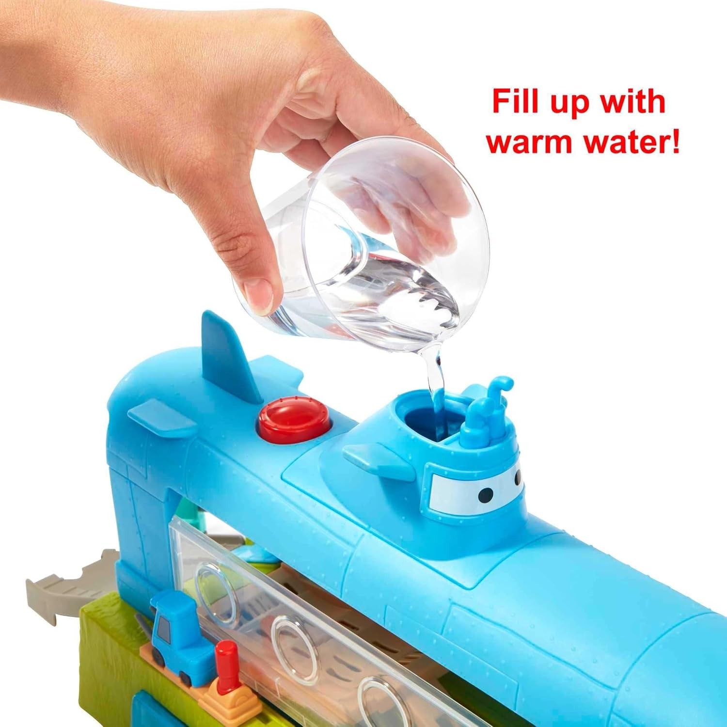 Disney and Pixar Cars Toys Submarine Car Wash Playset with Color-Change