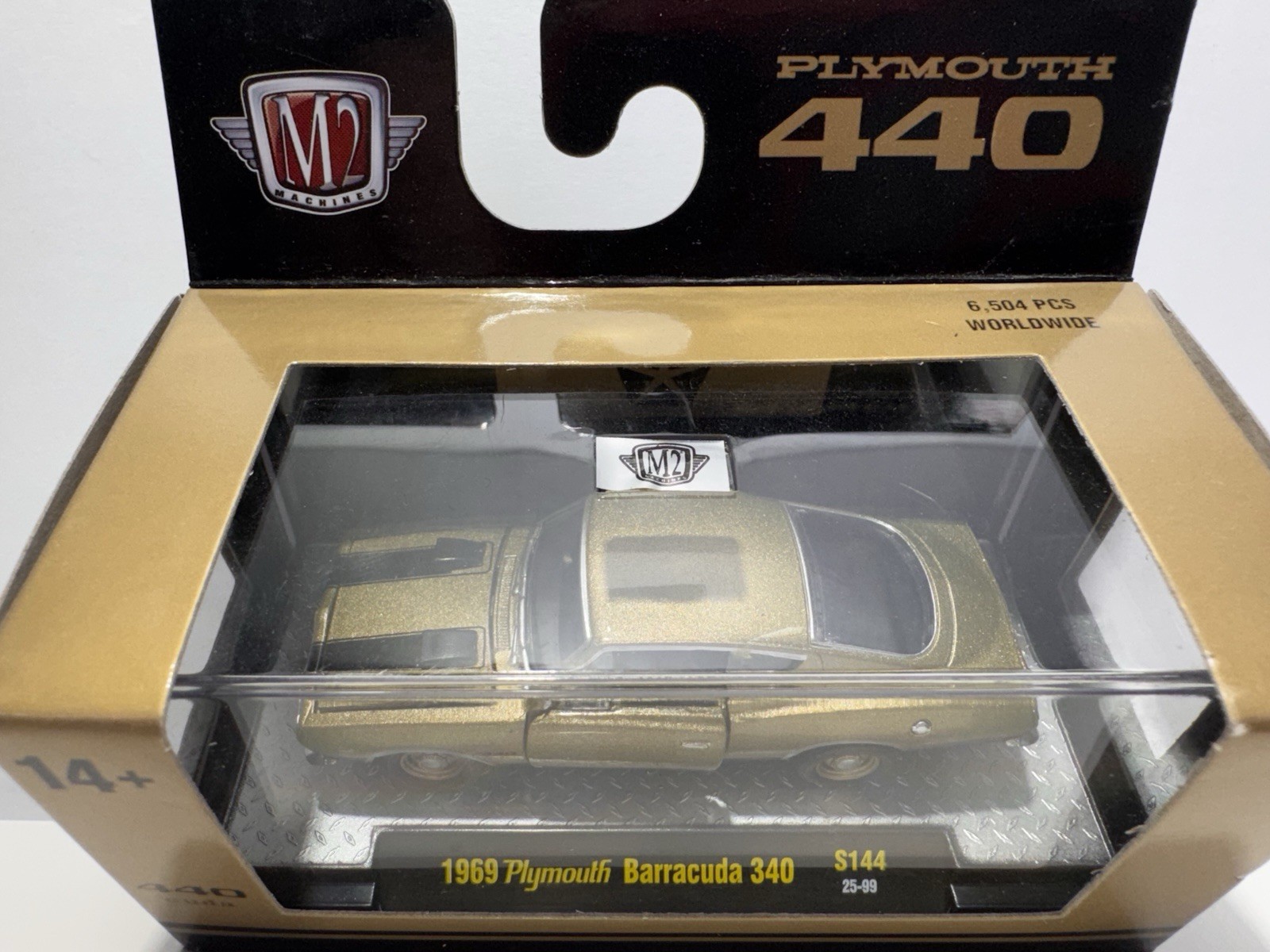 M2 MACHINES 1969 PLYMOUTH BARRACUDA 340 S144 6504 PCS (PR) FREE SHIP