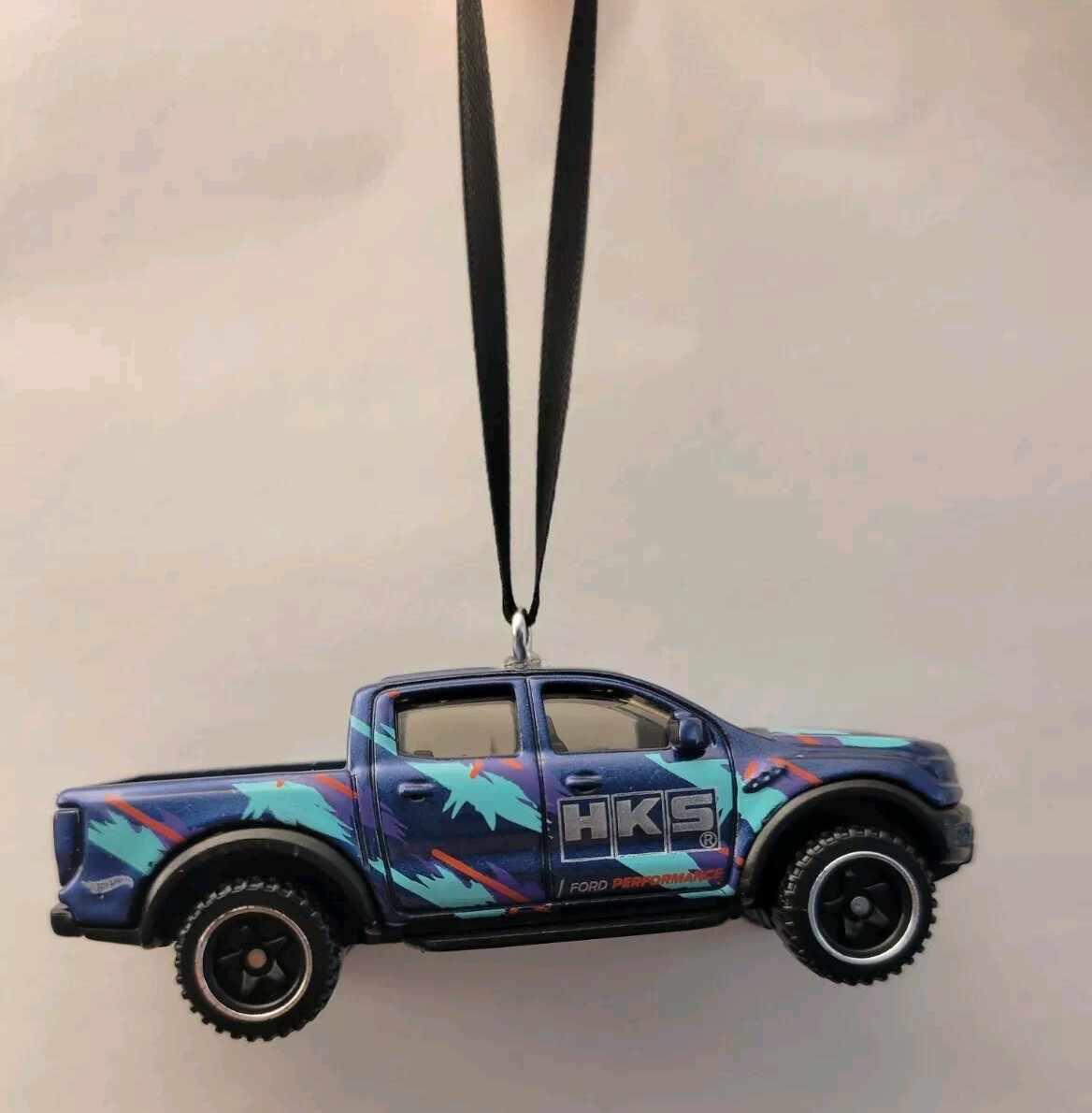 19 Ford Ranger Raptor Custom Christmas Car Ornament 1/64 Die-cast Blue