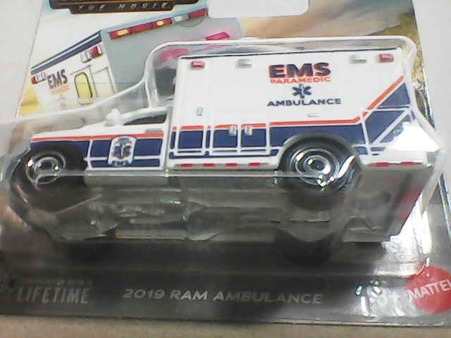 2026 Matchbox The Movie 5/12 “2019 RAM Ambulance” White, Short Card