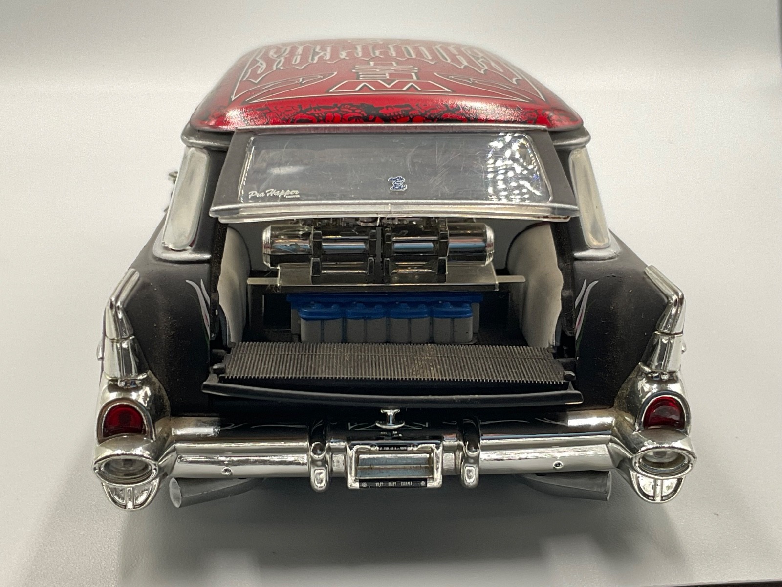 WEST COAST CHOPPERS 1957 CHEVY NOMAD LOWRIDER – MATTE BLACK – 1/24 SCALE – NICE!
