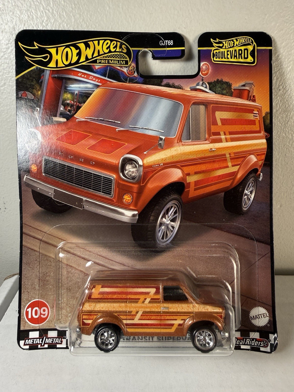 Hot Wheels Premium Ford Transit Supervan (bend on lower right corner)
