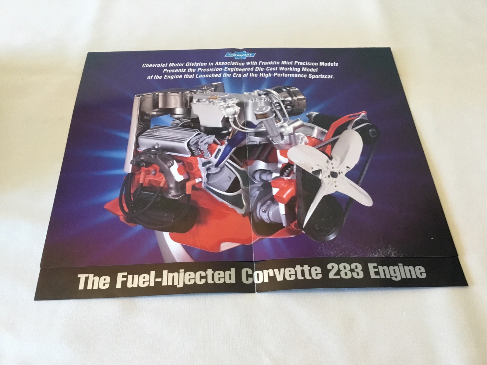 Franklin Mint Fuel Injected Corvette 283 Engine Brochure Paperwork Only 1:24