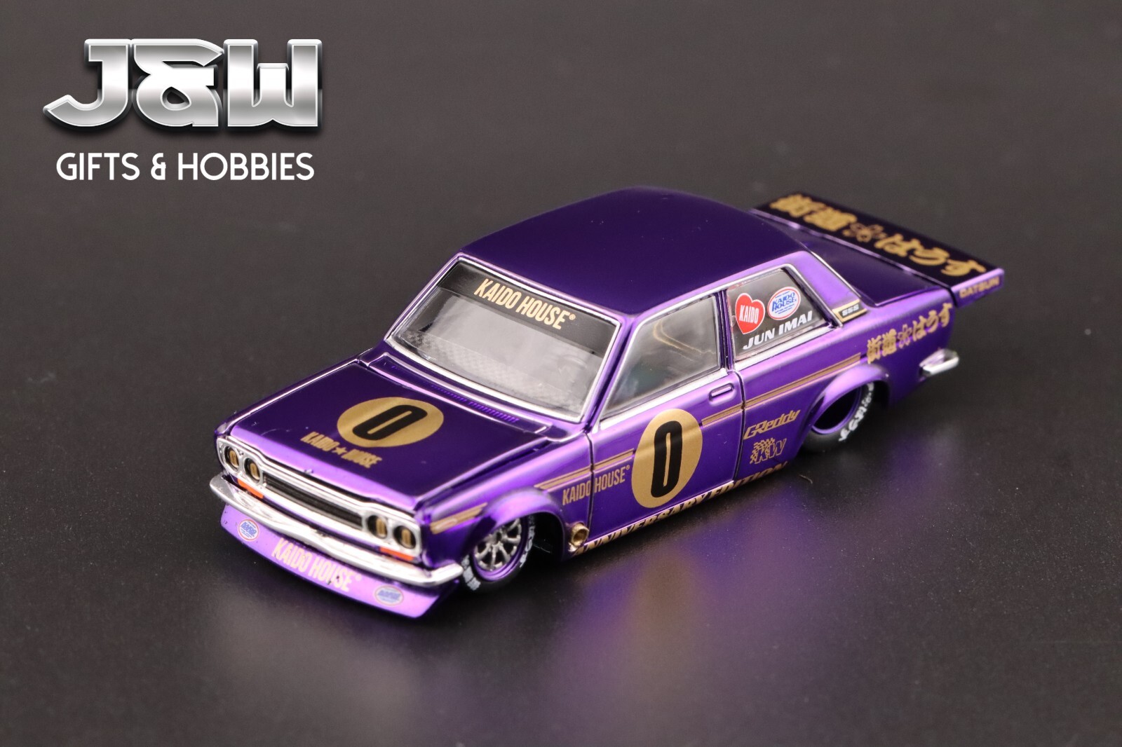 Kaido House x Mini GT Datsun 510 Pro Street Anniversary Purple Chrome #138 1/64