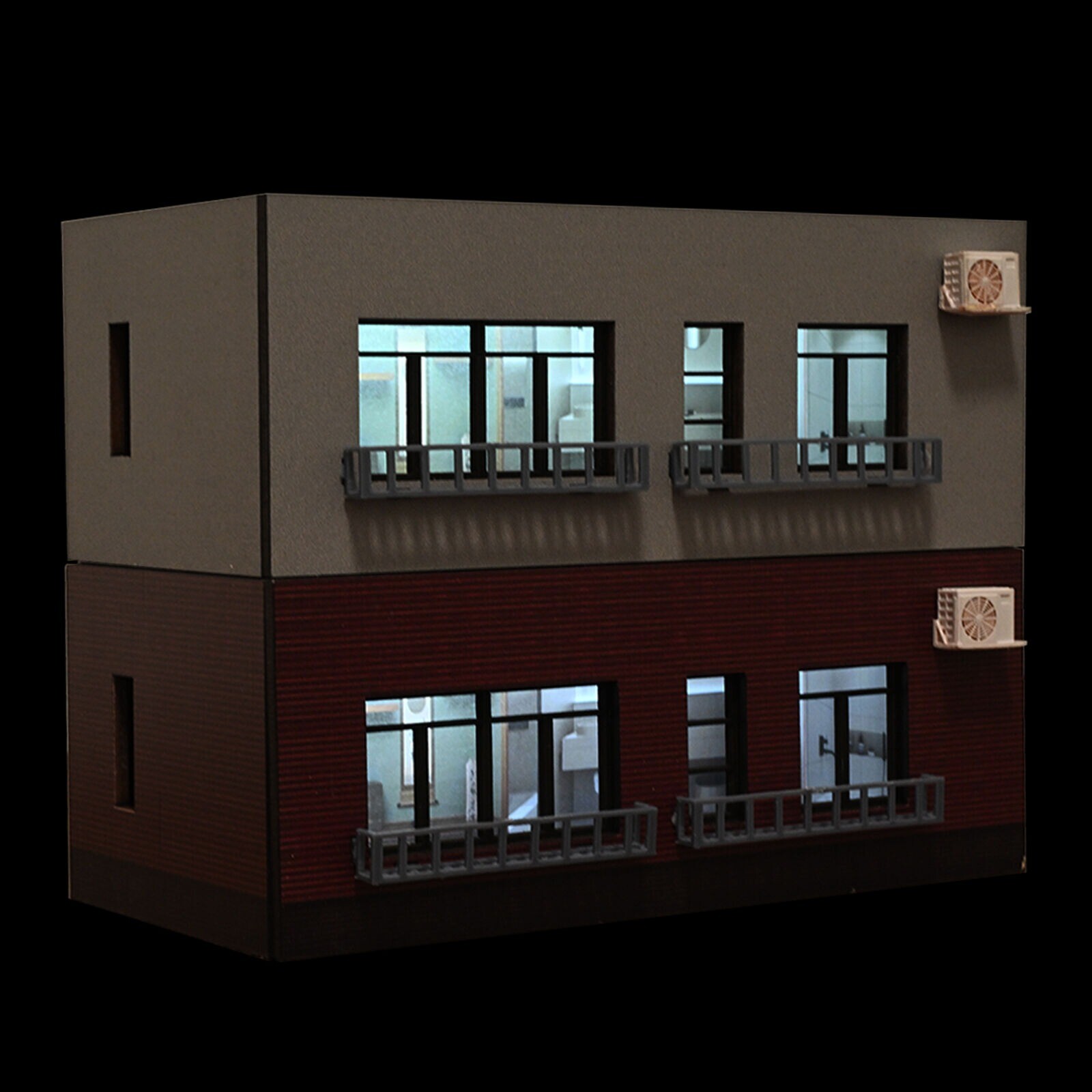 Diorama 1/64 Car Garage Model Lighting City Street Shop Parking Lot Scene Model
