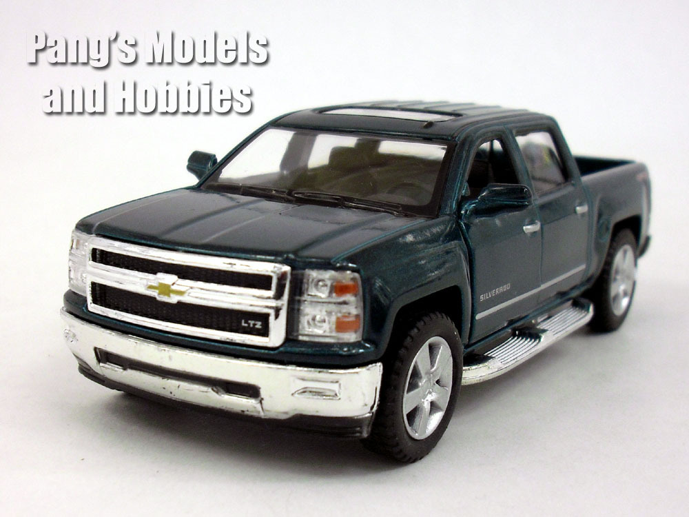 Chevy Silverado (2014) LTZ Crew Cab 4×4 1/46 Scale Diecast Metal Model – GREEN