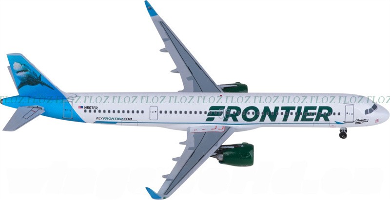 for AeroClassics for Frontier Airlines for Airbus A321neo N607FR 1:400 Model
