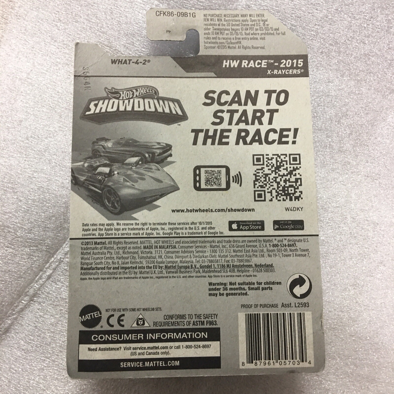 2015 Hot Wheels HW RACE What-4-2 #141/250 Clear Red Version New On Card B138
