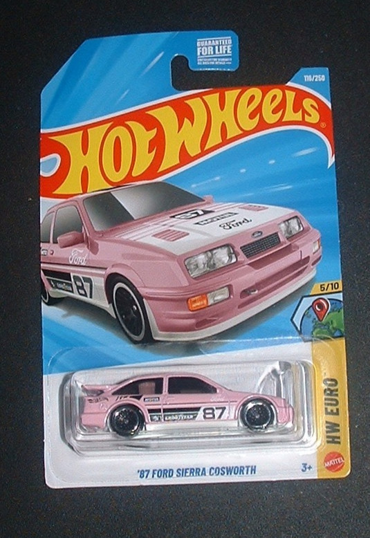 Hot Wheels HW EURO ’87 Ford Sierra Cosworth Pink 1:64 Diecast Car JJJ74-N9C05