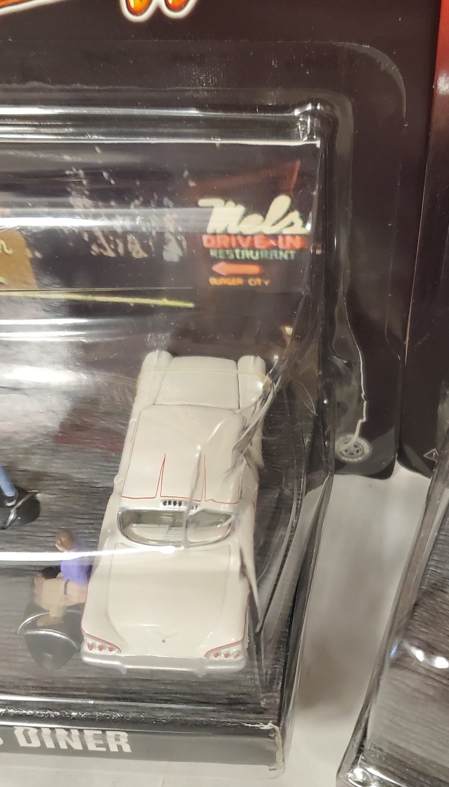 2001 JL American Graffiti Dioramas (lot of 2) Mels has crushed blister RARE VTG
