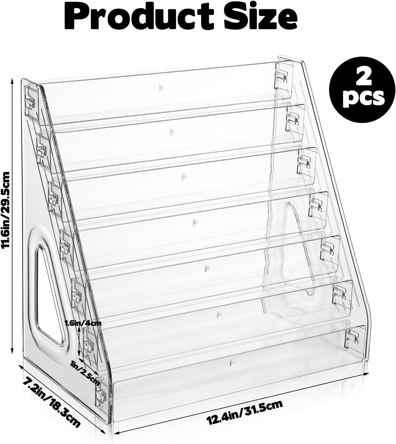 2 Pack 7 Layers Clear Display Shelf for Funko Pop,Mini Collectible Toys