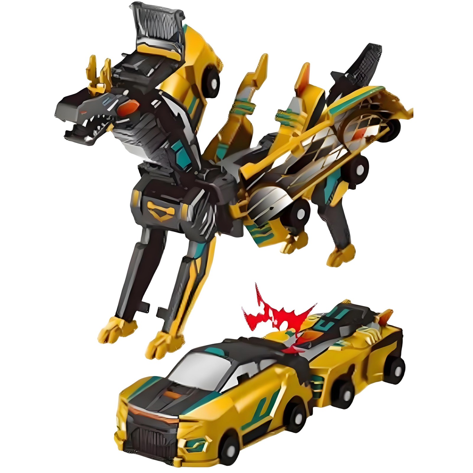 Transforming Dinosaur Toys 2-in-1 Magnetic Cars for Kids Age 2-12 Gift