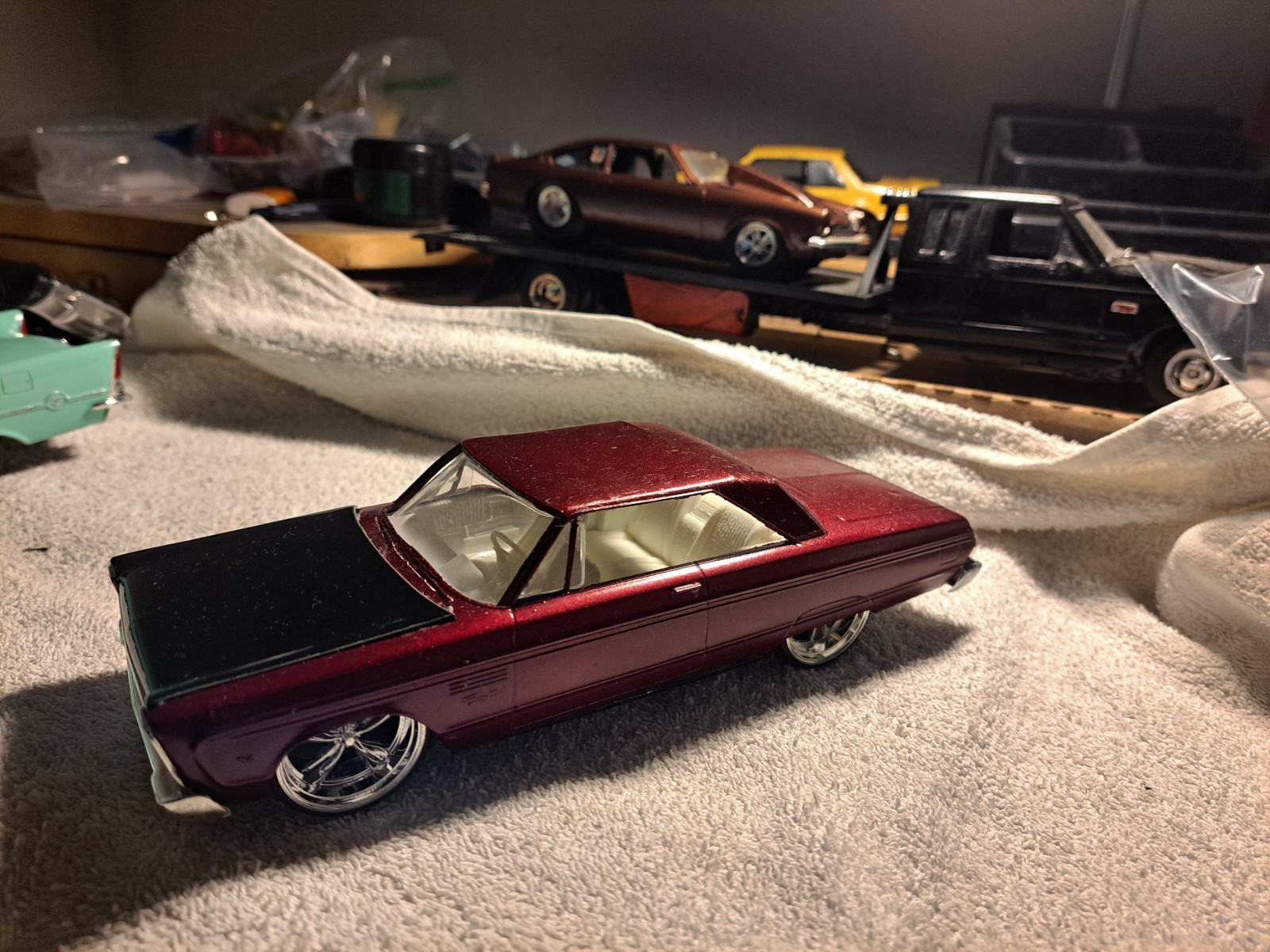Ertl 1965 Model Car Vehicle – Burgundy/Black Colors Used