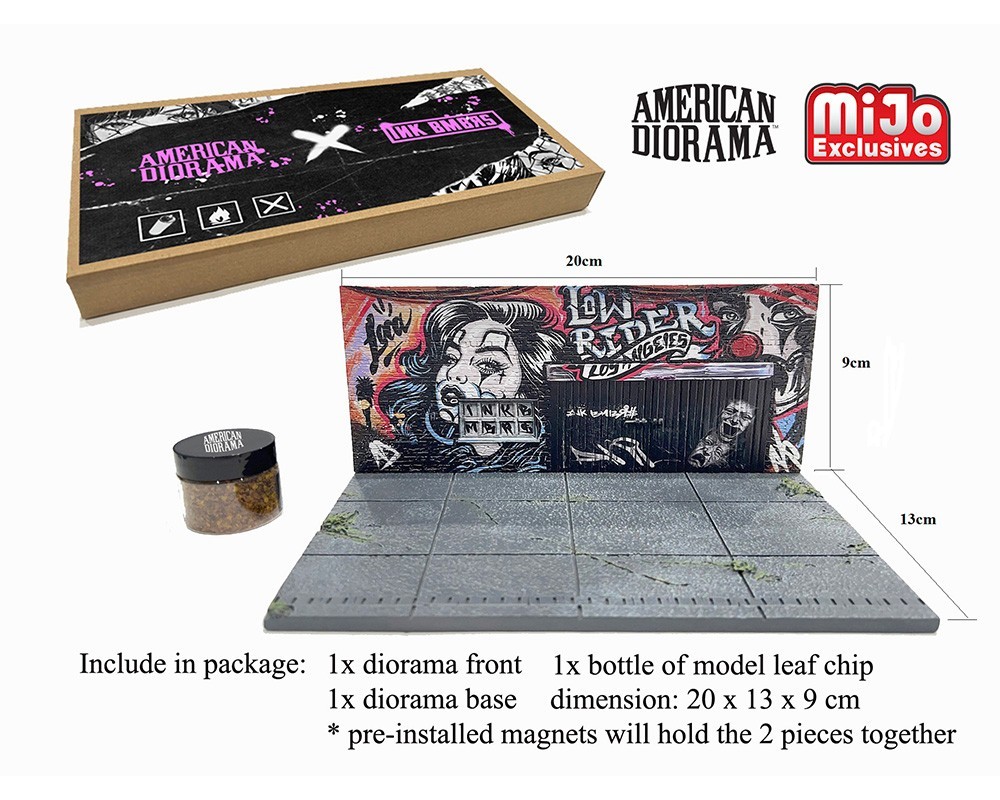 American Diorama 1:64 LA Street Art Diorama Lowrider – MiJo Exclusives