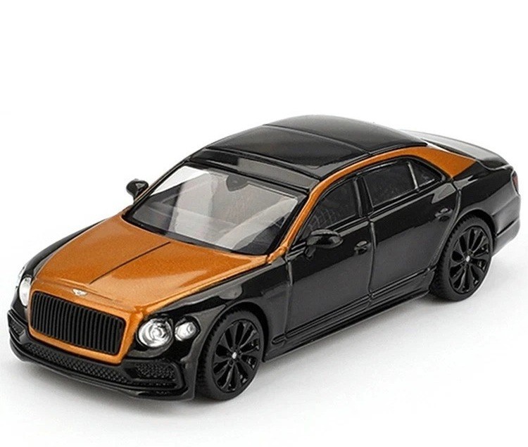MINI GT 1:64 Bentley Flying Spur Orange Flame / Onyx Black Model MGT00991-P11