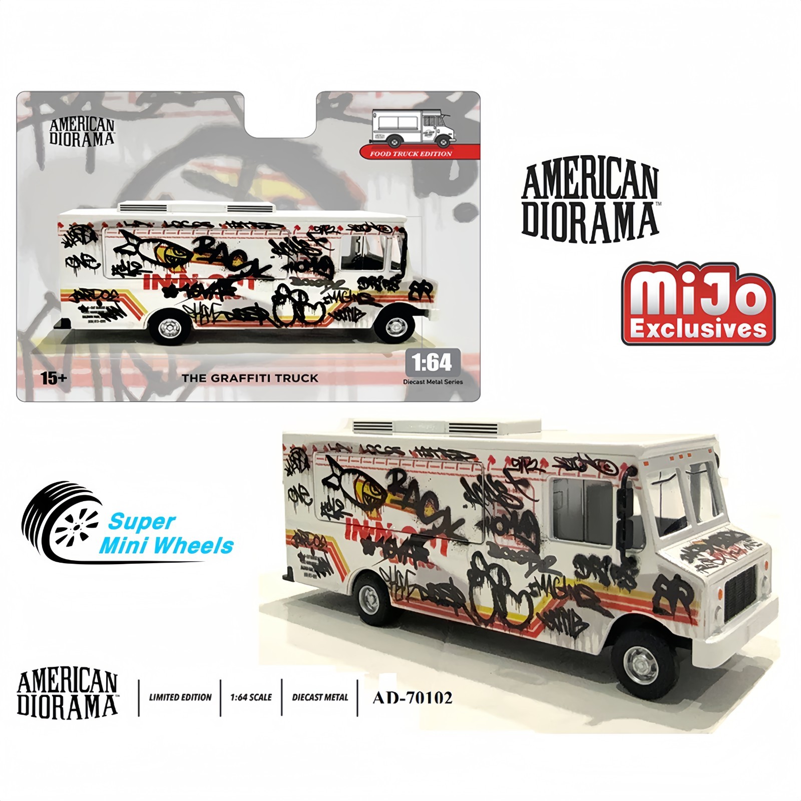 American Diorama 1:64 Food Truck Graffiti Style – MiJo Exclusives