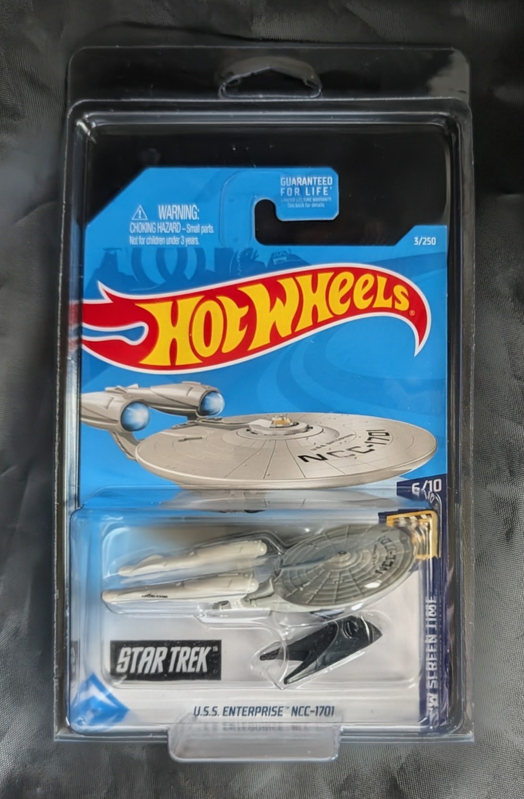 Hot Wheels Star Trek USS Enterprise NCC-1701 White With Stand And Protector Case