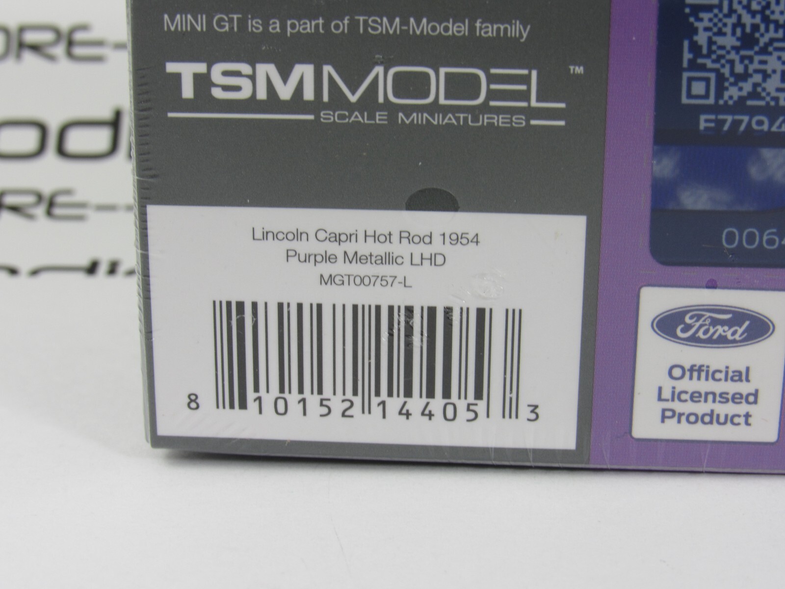 2024 Mini-GT Overseas Box Ed: Metallic Purple 1954 LINCOLN CAPRI Hot Rod #757